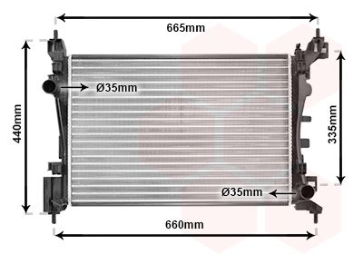 VAN WEZEL radiatorius, variklio aušinimas 09002261